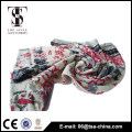 100% Wolle-Qualitäts-Damen-Schal mit gedrucktem schönem Muster